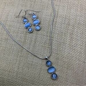 Lia Sophia Blue Skies Necklace & Earrings Set